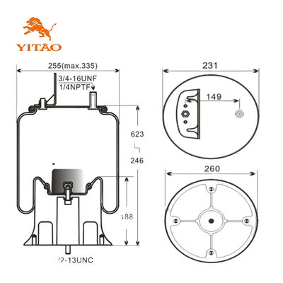 Túi khí Bellow Contitech Air Bellows Firestone W01-358-9501 Dành cho Hà Lan 90557214