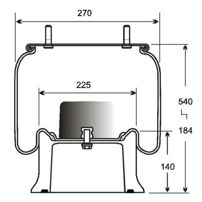 Xe tải cao su Rolling Lobe Túi khí bán rơ moóc Lò xo không khí W01-M58-6345
