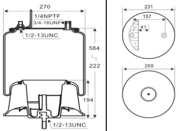 Túi khí xe tải 16-13810-002